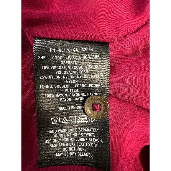 Maeve by Anthropologie Velvet Wrap Dress Red Size 6 Holiday - Picture 12 of 12